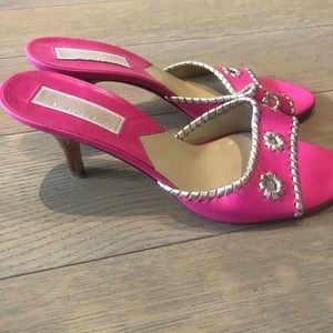 Michael Kors pink kitten heel sandals